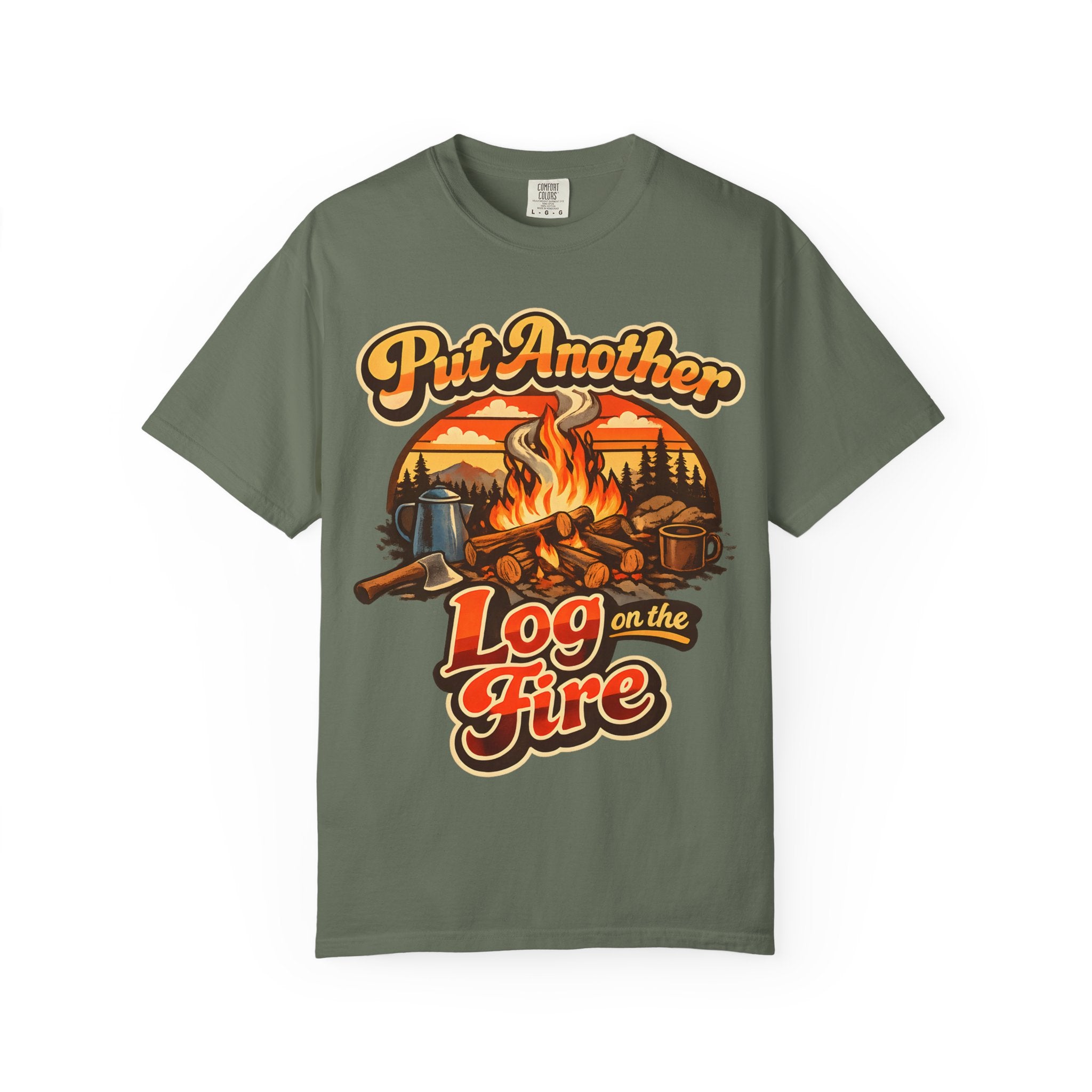 Put Another Log on the Fire — Retro Campfire Tee