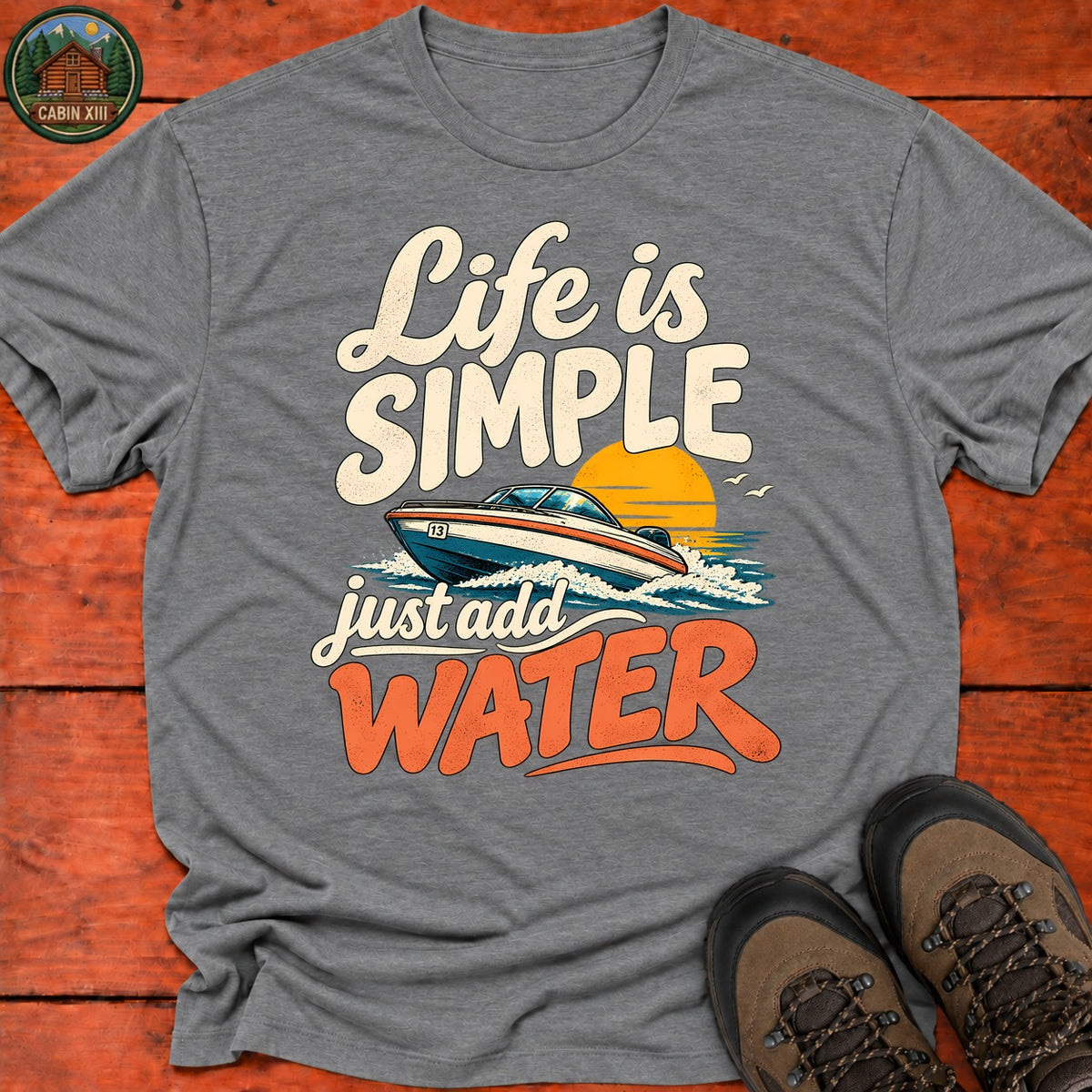 Life Is Simple T-Shirt — Graphite Heather