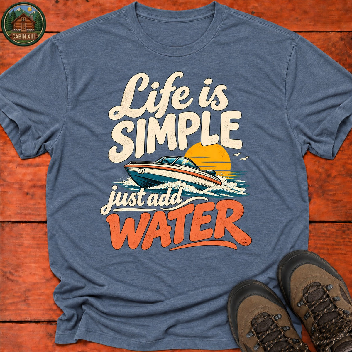 Life Is Simple T-Shirt — Heather Indigo
