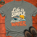 Life Is Simple T-Shirt — Heather Military Green