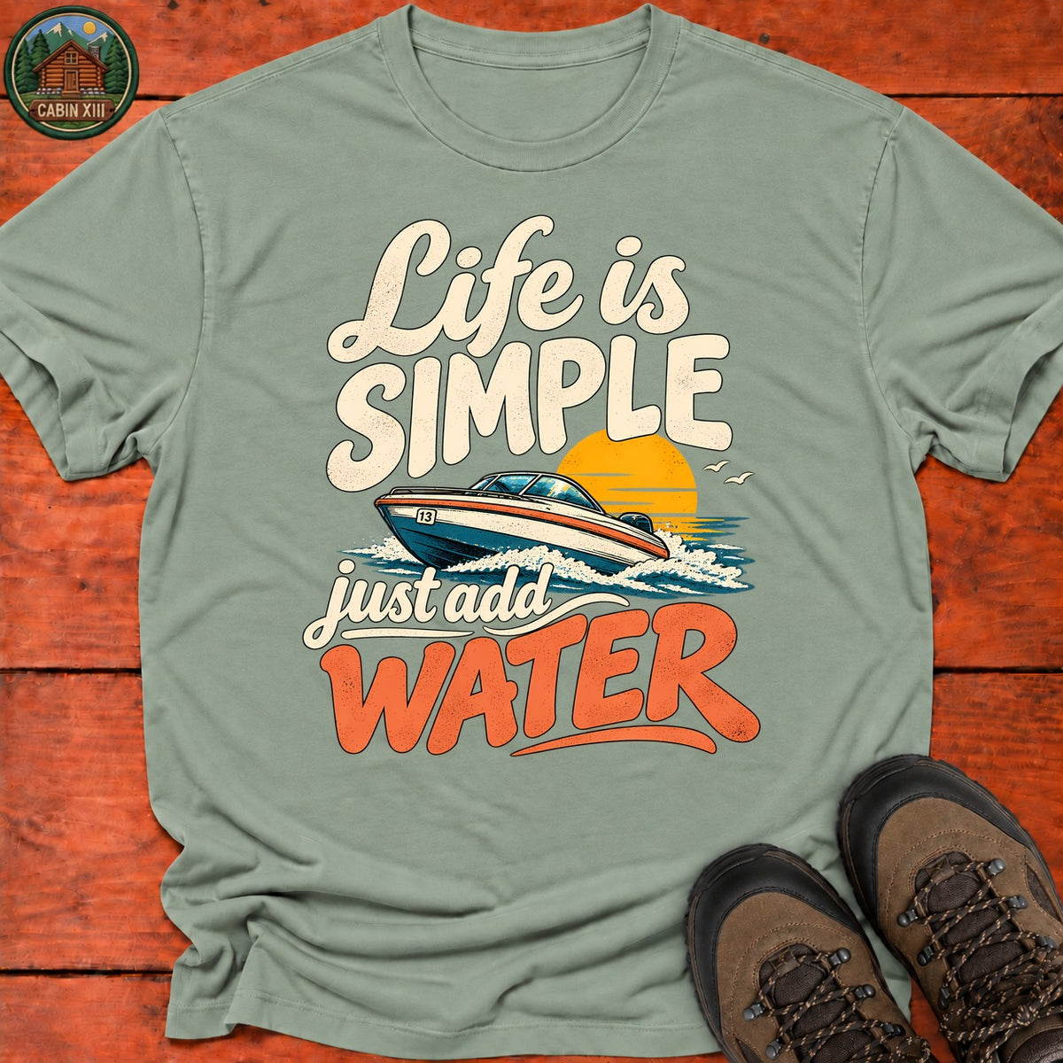 Life Is Simple T-Shirt — Sage