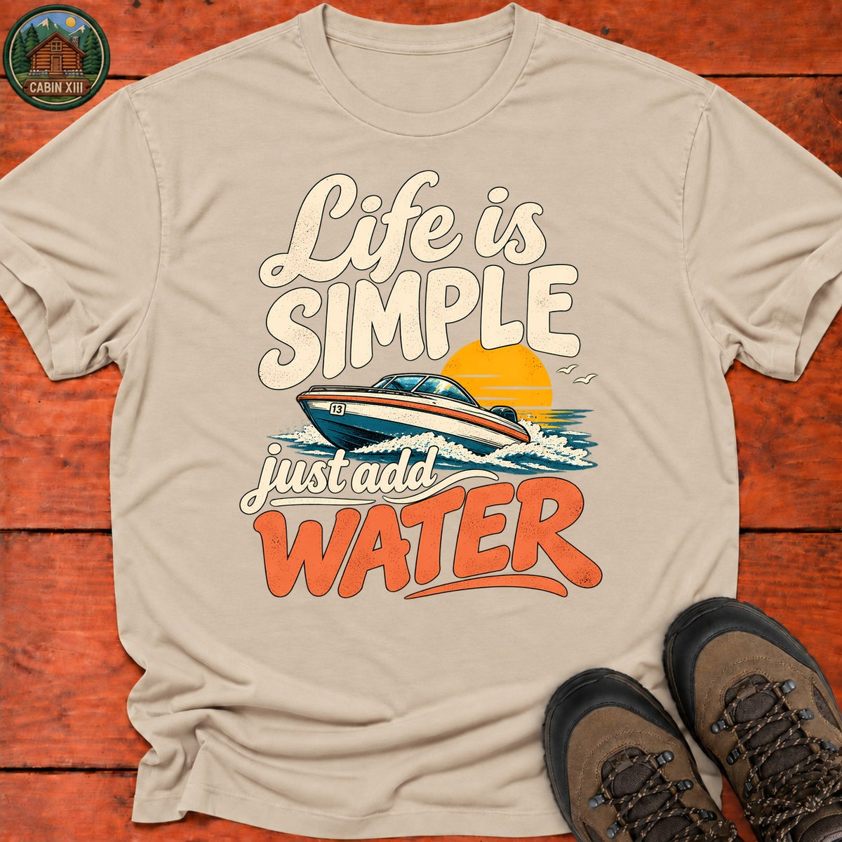 Life Is Simple T-Shirt — Sand