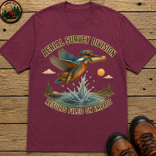 Aerial Survey T-Shirt - Berry