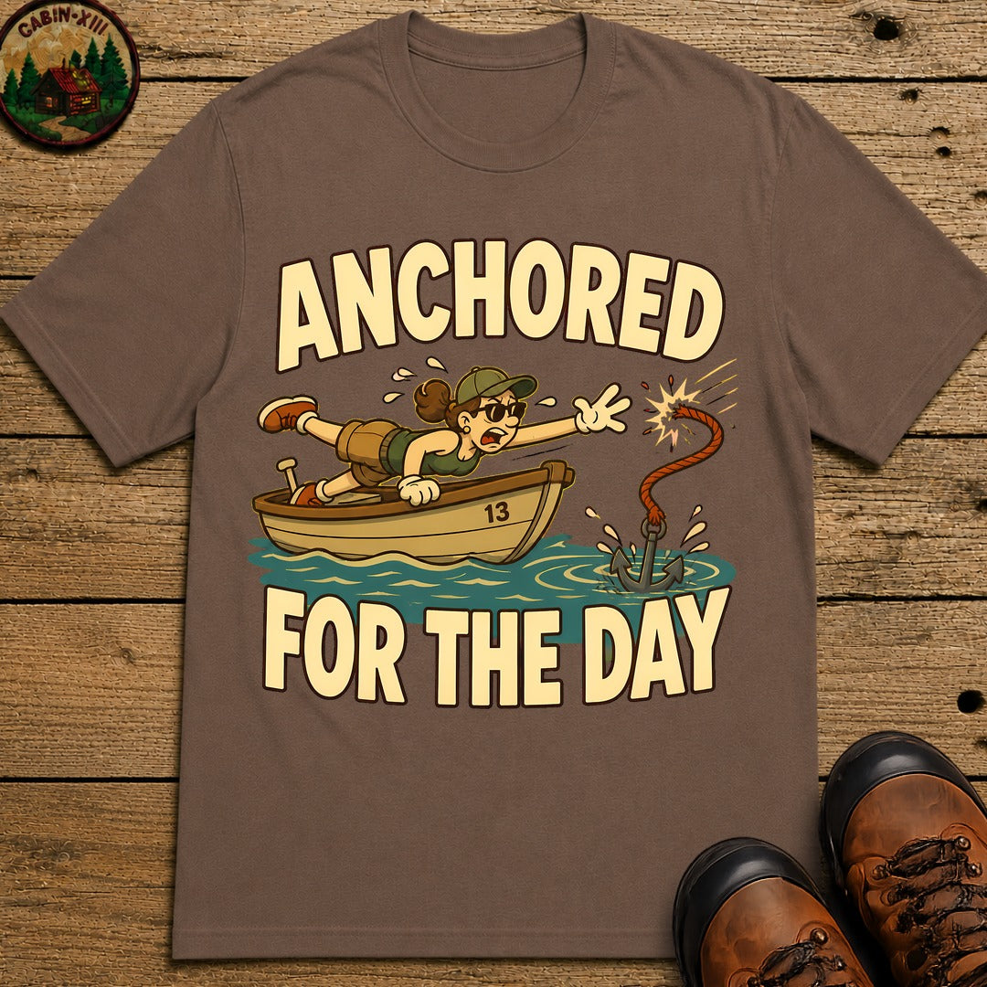 Anchored For The Day T-Shirt - Espresso