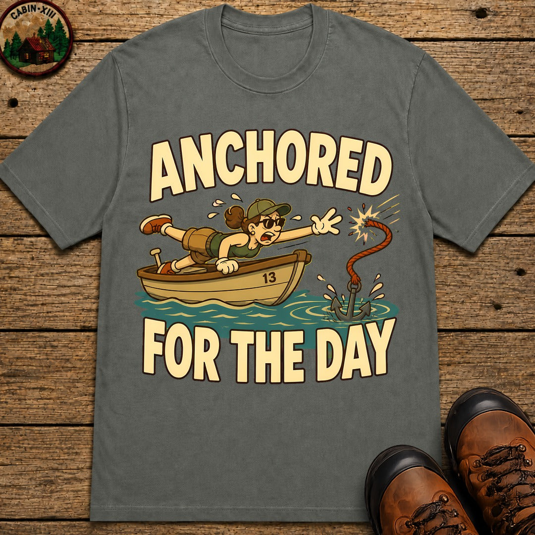 Anchored For The Day T-Shirt - Pepper