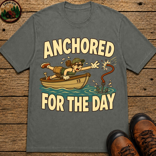 Anchored For The Day T-Shirt - Pepper
