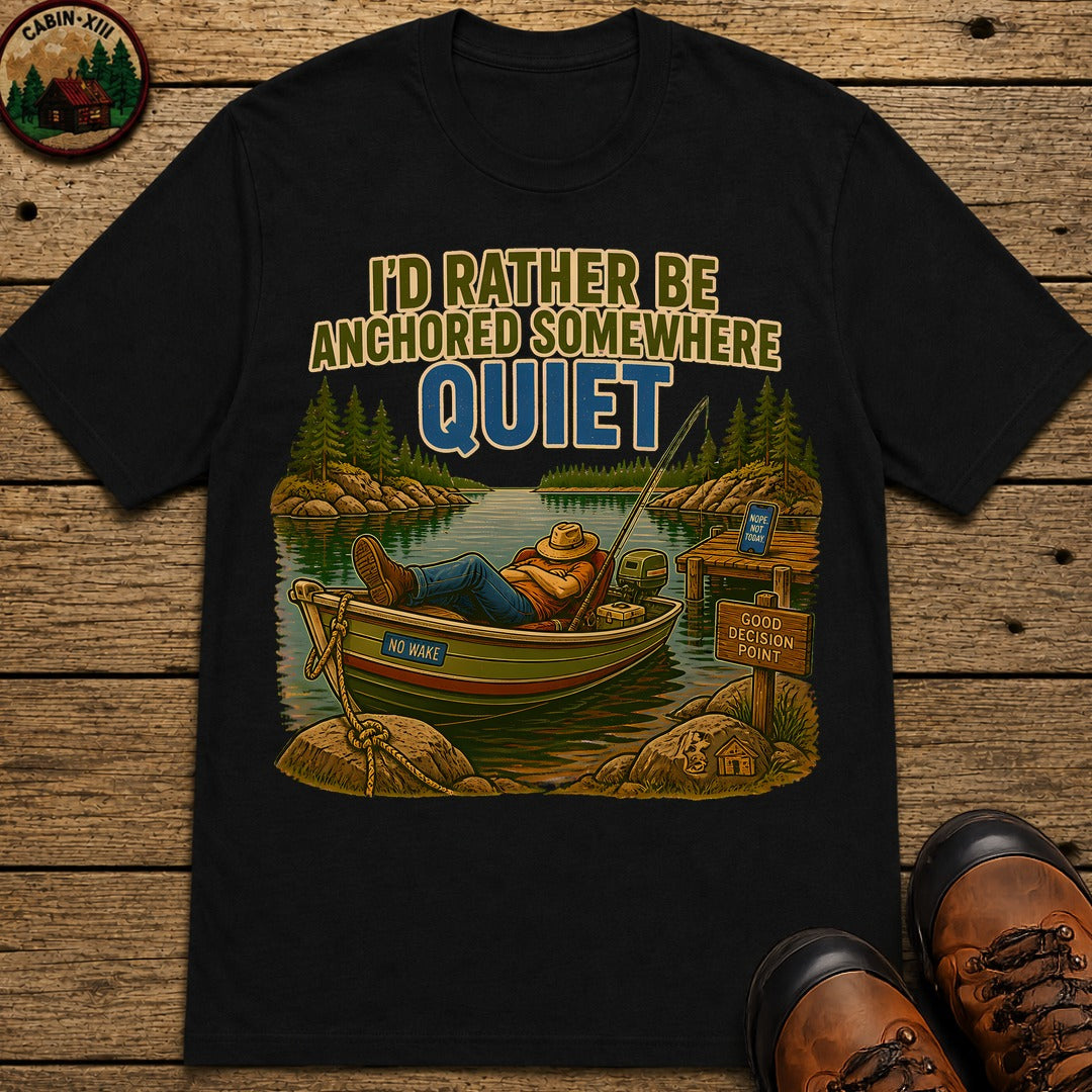 Anchored Somewhere Quiet T-Shirt - Black