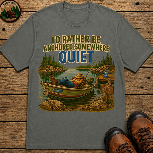 Anchored Somewhere Quiet T-Shirt - Pepper