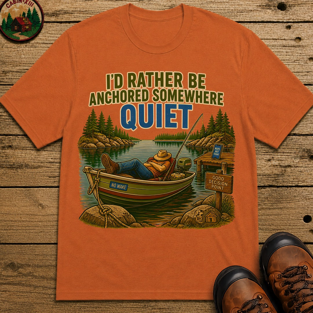 Anchored Somewhere Quiet T-Shirt - Yam