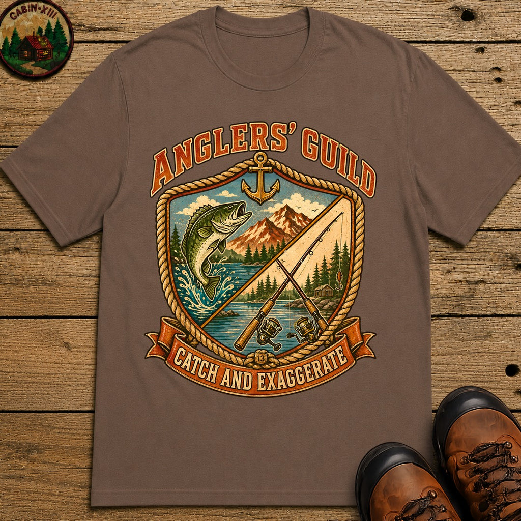 Angler'S Guild Crest T Shirt - Espresso