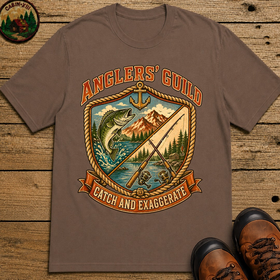Angler'S Guild Crest T Shirt - Espresso