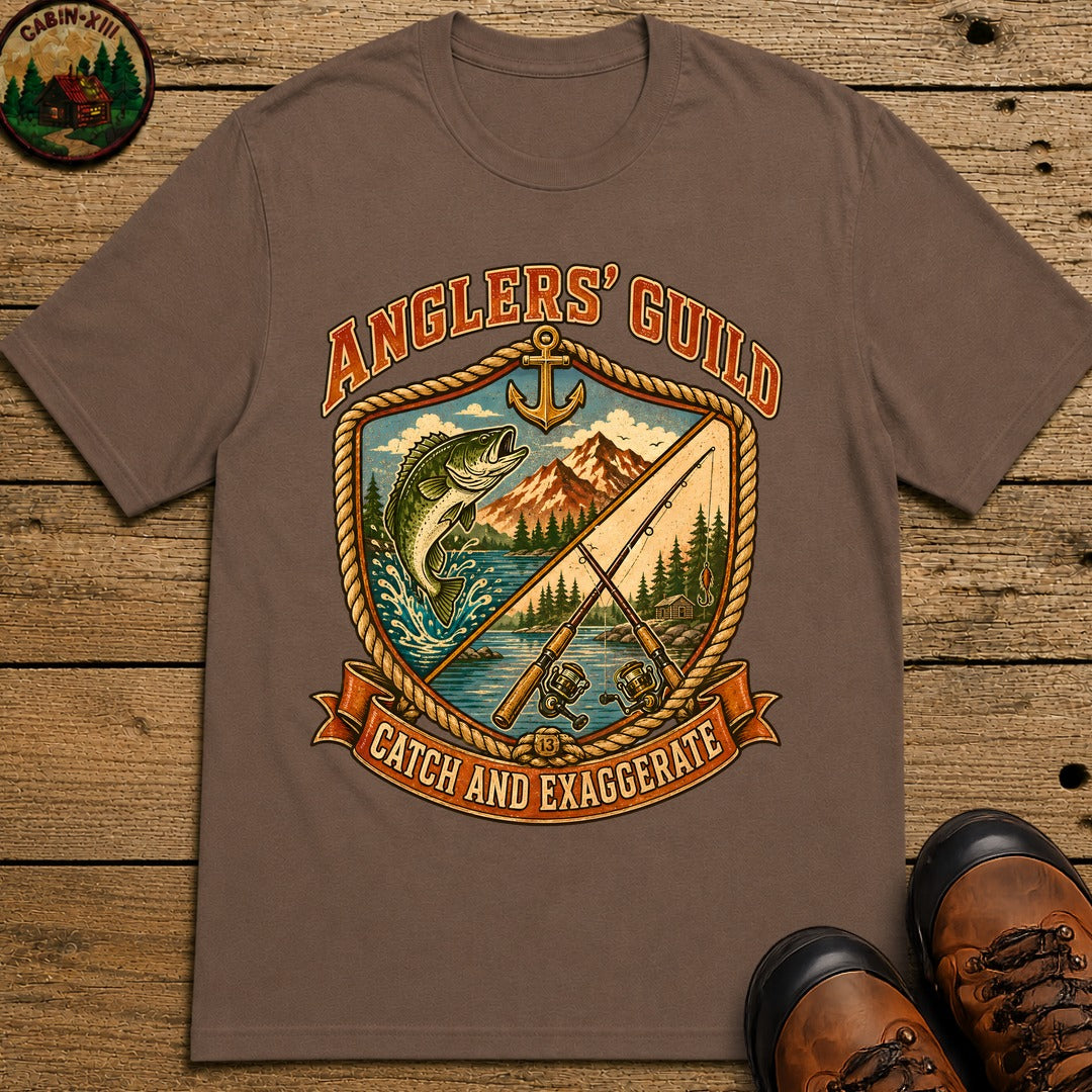Angler'S Guild Crest T Shirt - Espresso
