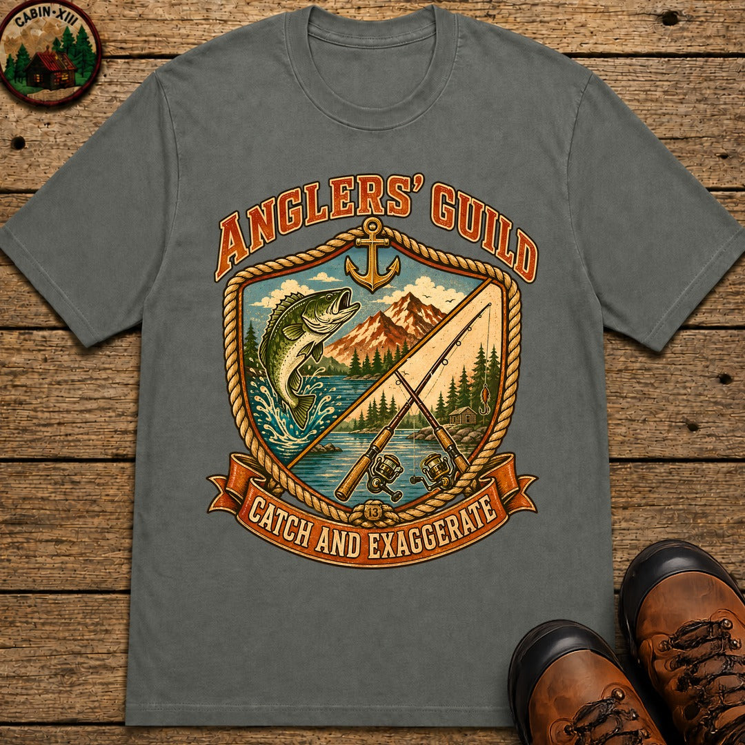 Angler'S Guild Crest T Shirt - Pepper