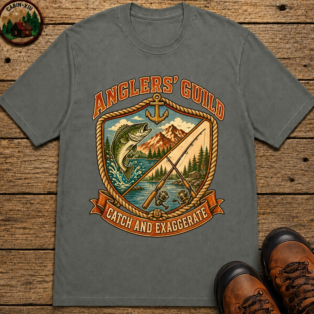 Angler'S Guild Crest T Shirt - Pepper
