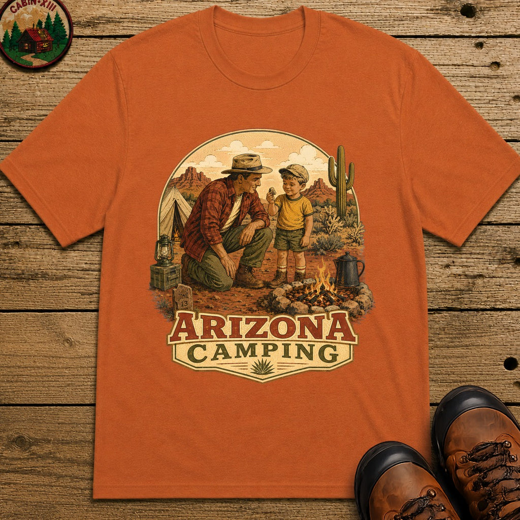 Arizona Camping: Dad and Son T-Shirt - Yam