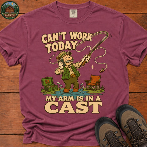 Arm In A Cast T-Shirt - Berry