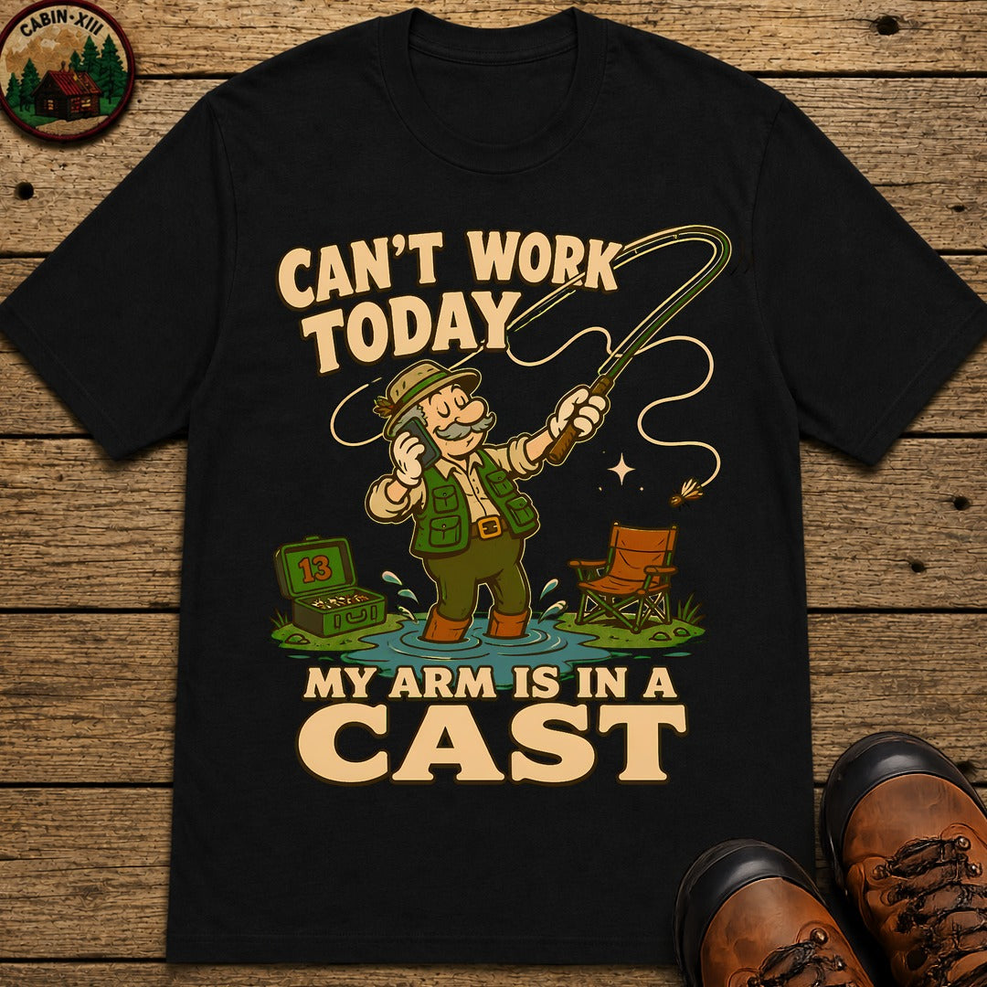 Arm In A Cast T-Shirt - Black