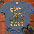 Arm In A Cast T-Shirt - Blue Jean