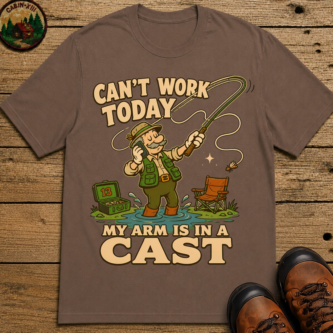 Arm In A Cast T-Shirt - Espresso