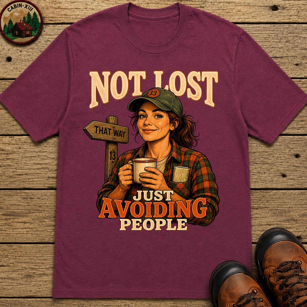 Avoiding People T-Shirt - Berry