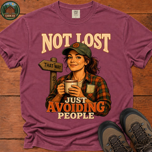 Avoiding People T-Shirt - Berry