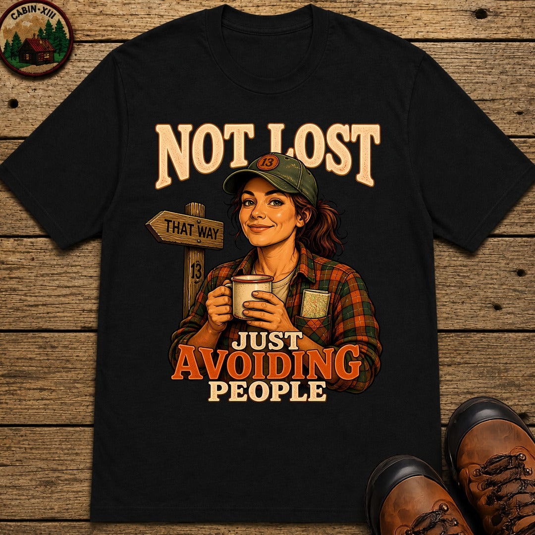 Avoiding People T-Shirt - Black