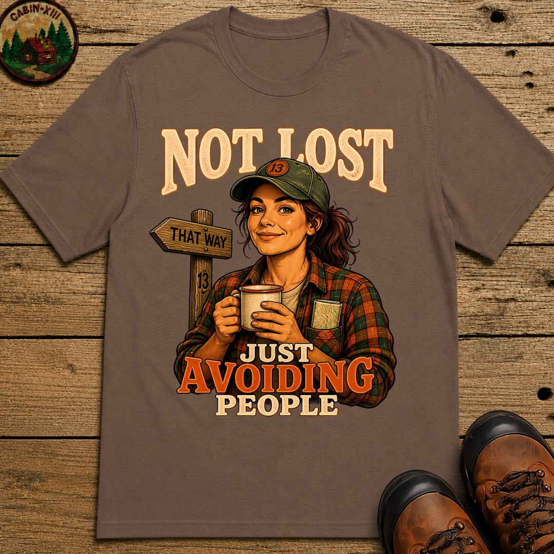Avoiding People T-Shirt - Espresso