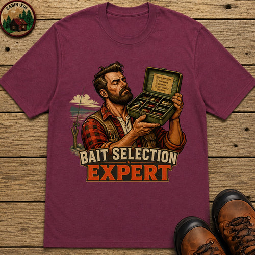 Bait Selection Expert Pin Up T-Shirt - Berry