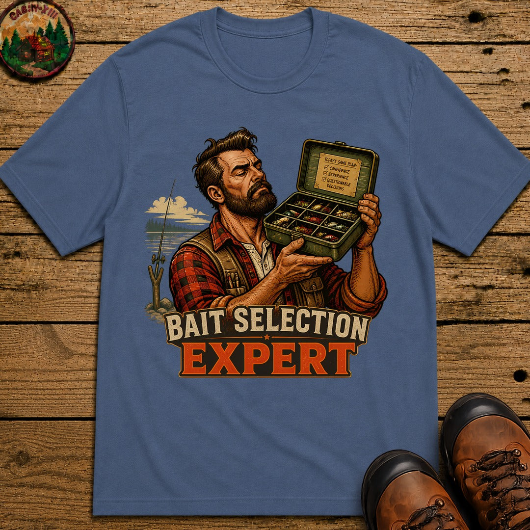 Bait Selection Expert Pin Up T-Shirt - Blue Jean