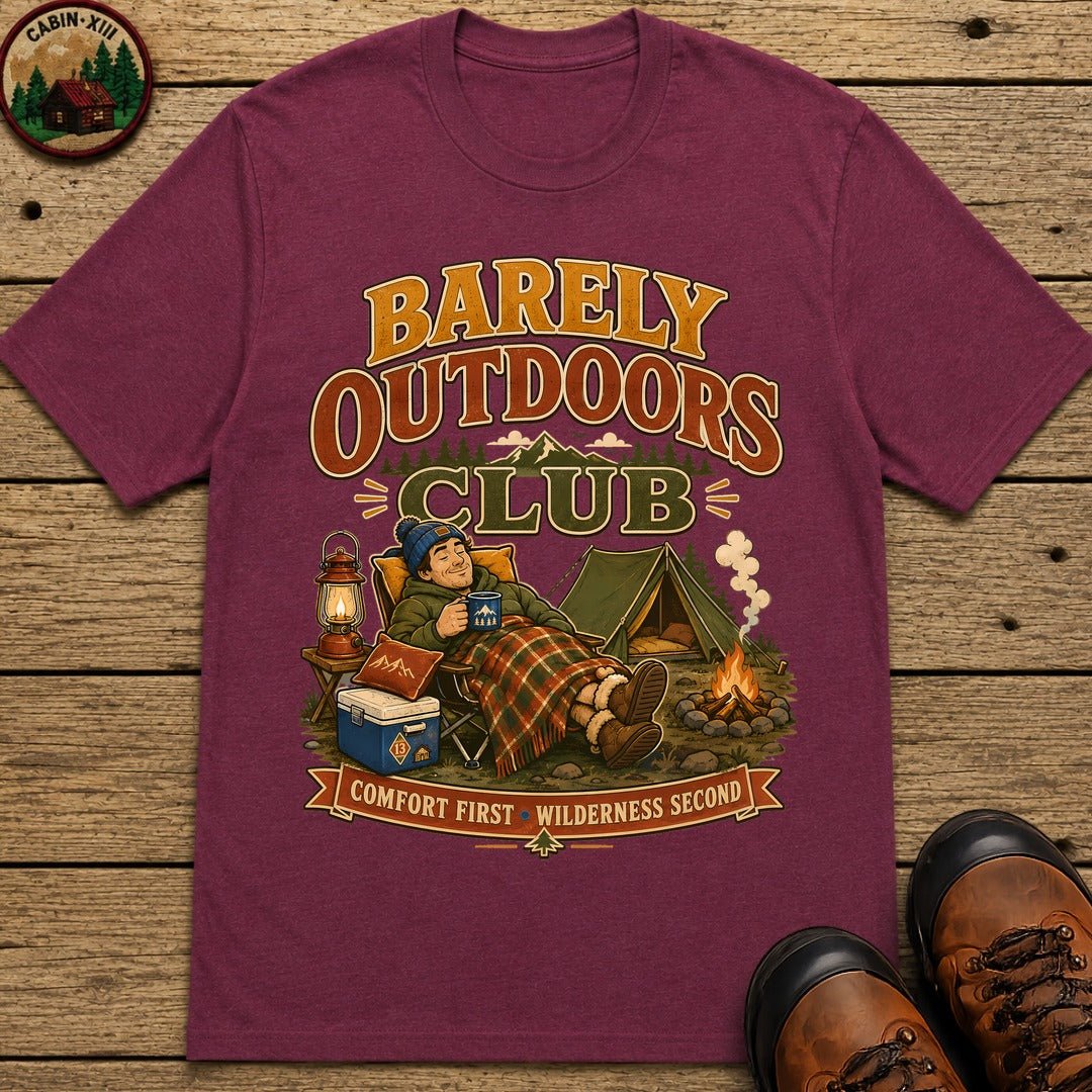 Barely Outdoors Club T-Shirt - Berry