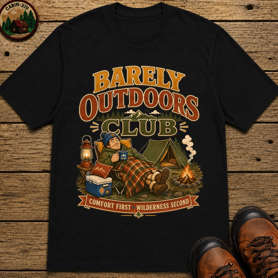 Barely Outdoors Club T-Shirt - Black
