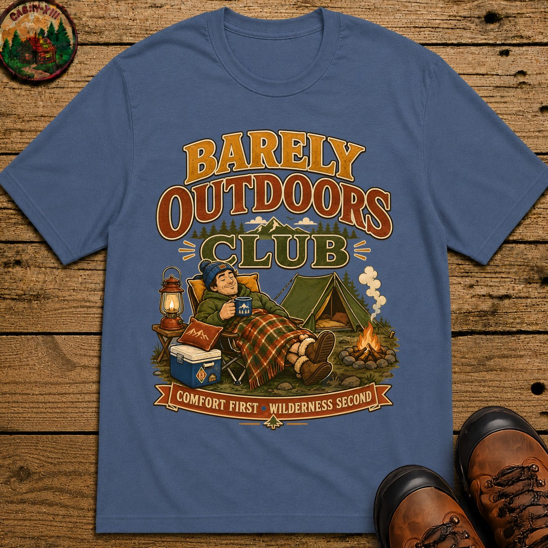 Barely Outdoors Club T-Shirt - Blue Jean