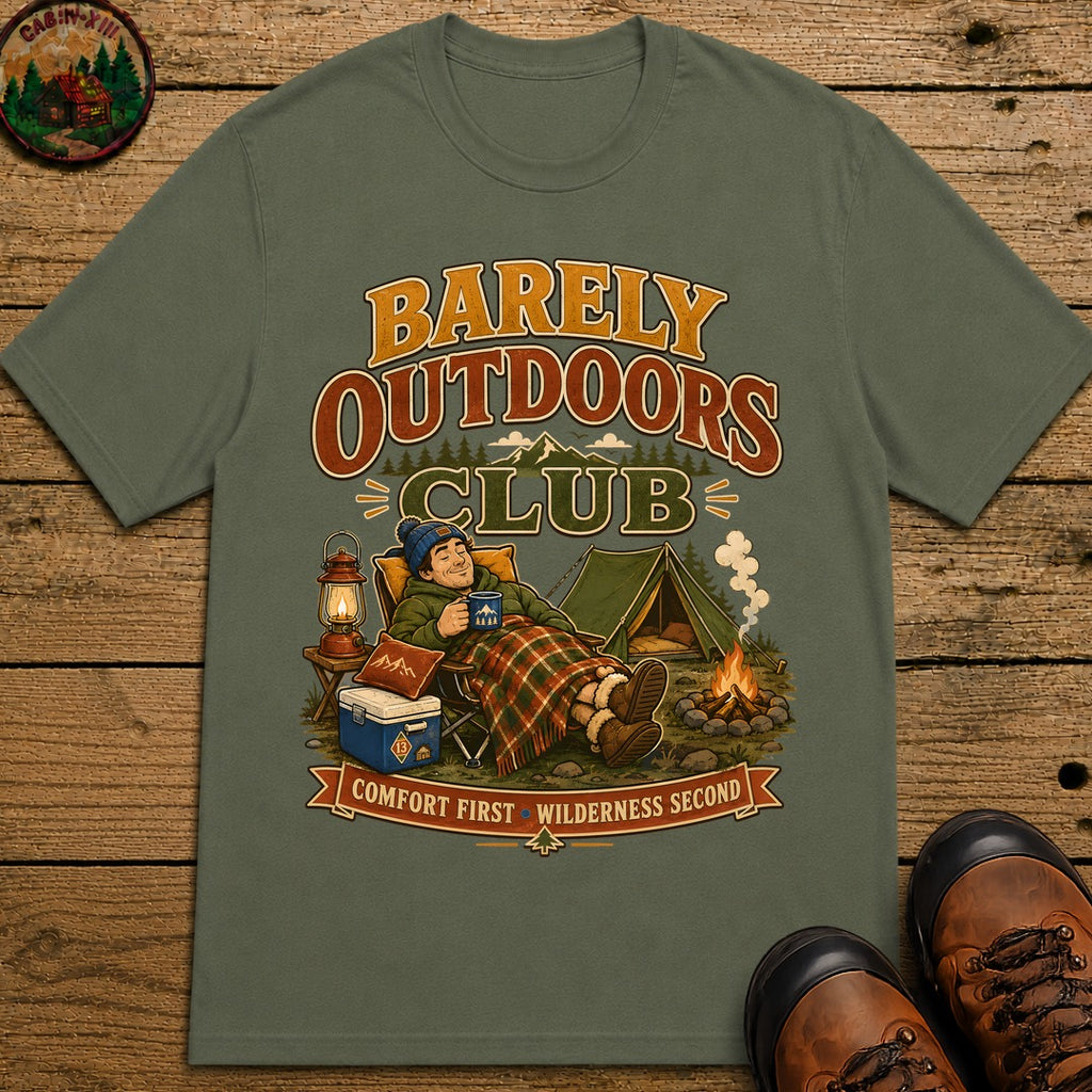 Barely Outdoors Club T-Shirt - Moss