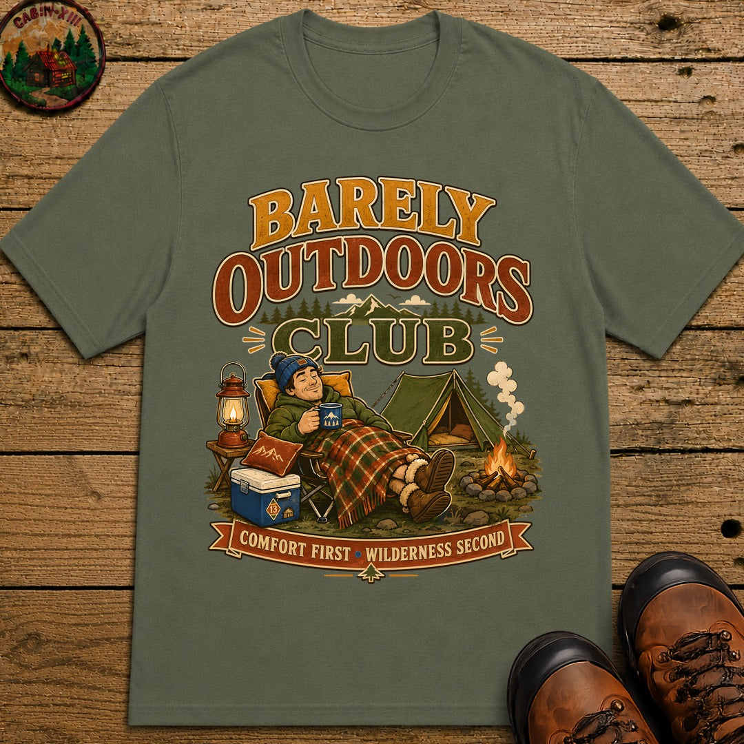 Barely Outdoors Club T-Shirt - Moss