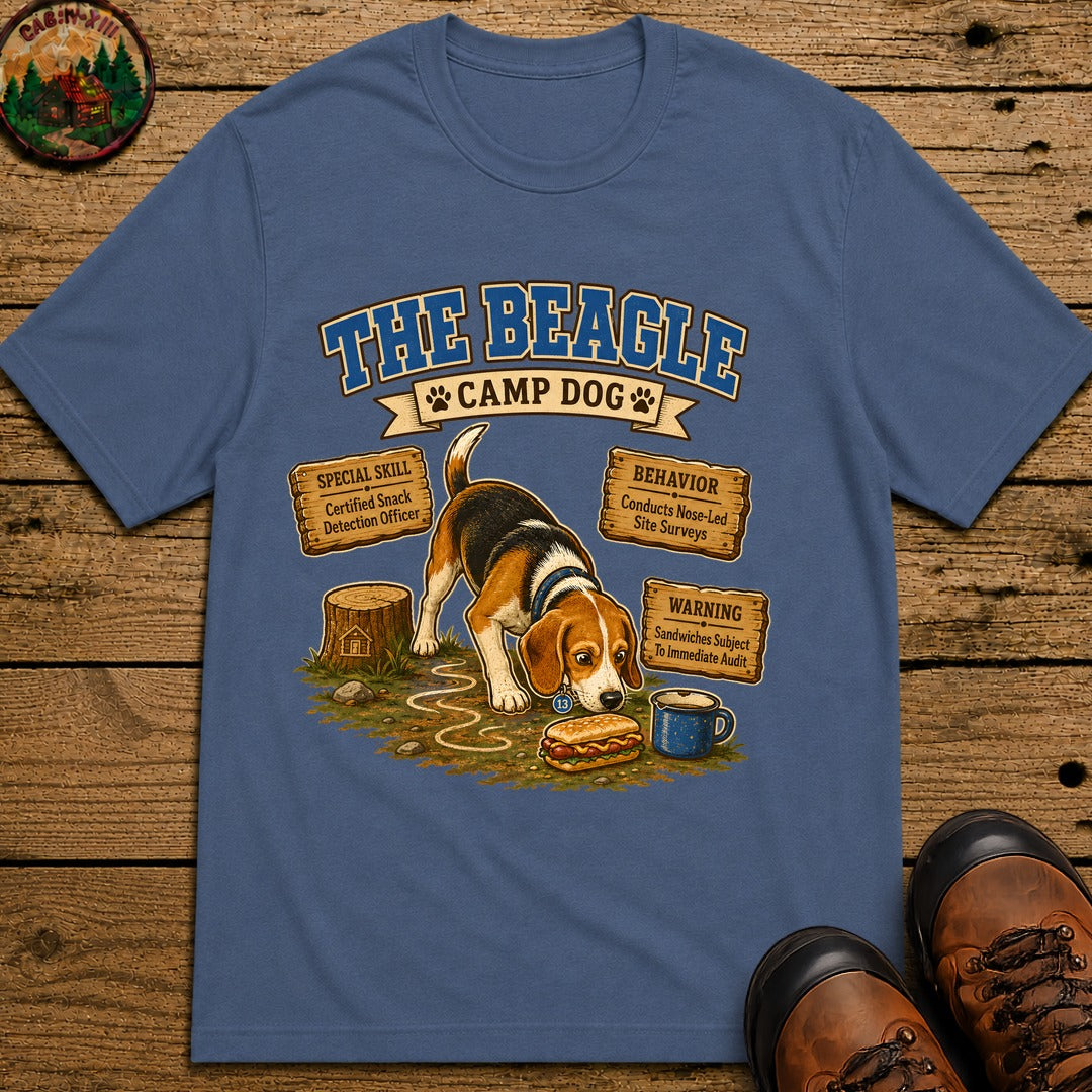 Beagle Camp Dog T-Shirt - Blue Jean