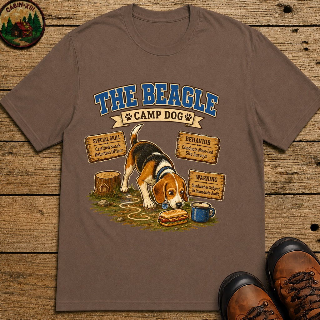 Beagle Camp Dog T-Shirt - Espresso