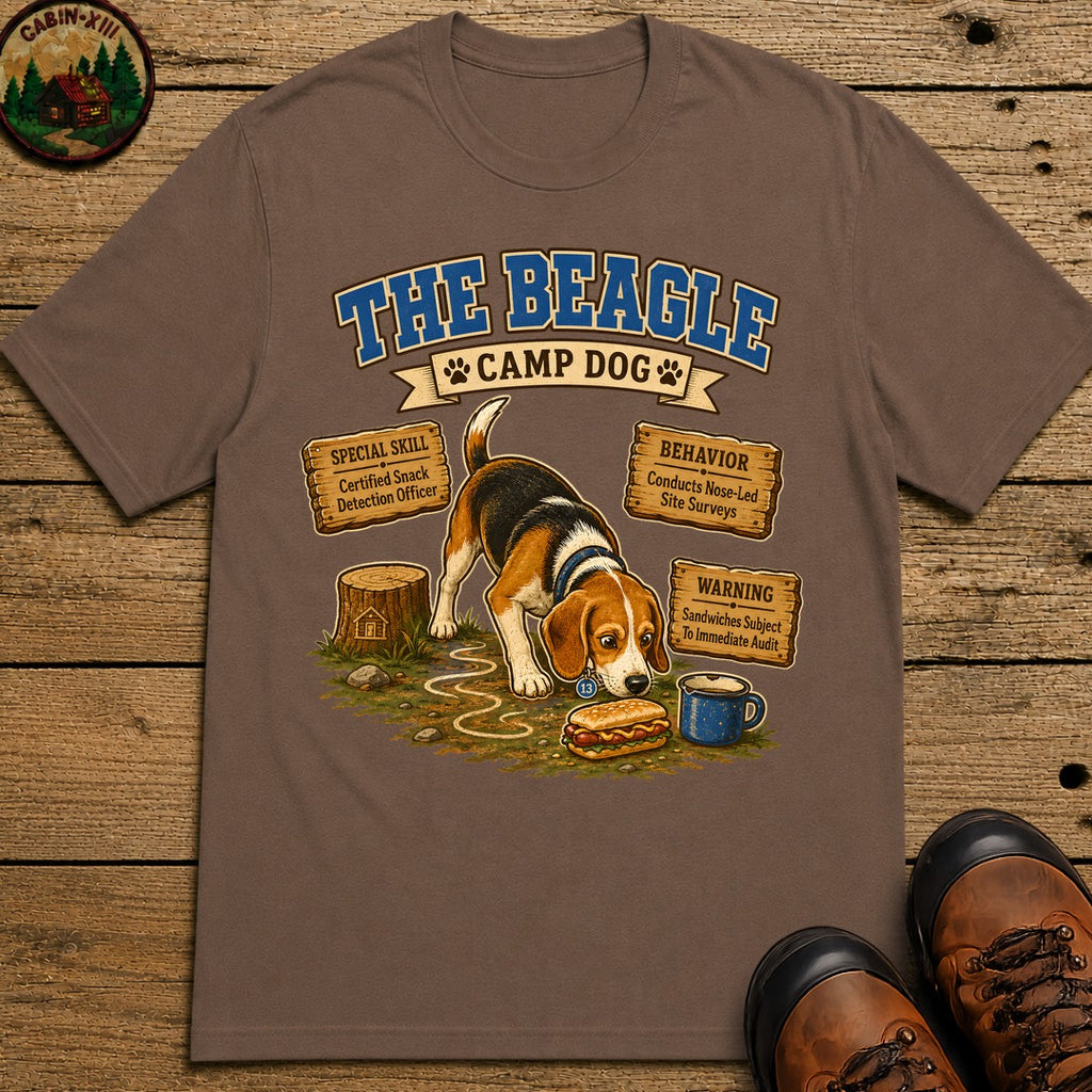 Beagle Camp Dog T-Shirt - Espresso