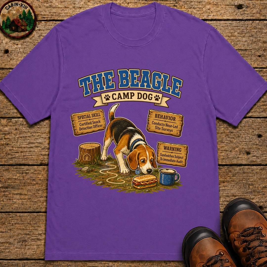 Beagle Camp Dog T-Shirt - Grape