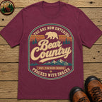 Bear Country Badge T Shirt - Berry