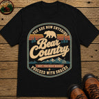 Bear Country Badge T Shirt - Black
