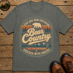 Bear Country Badge T Shirt - Pepper