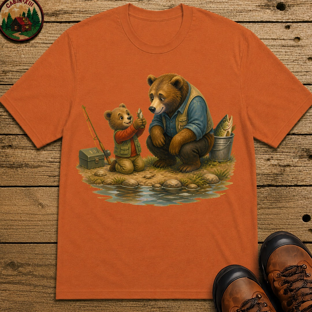 Bear Cub Fishing T-Shirt - Yam