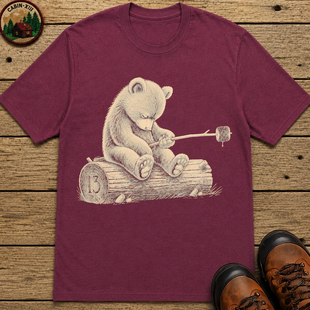 Bear Cub Marshmallow T-Shirt - Berry