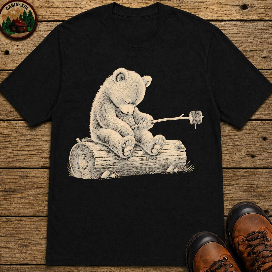 Bear Cub Marshmallow T-Shirt - Black