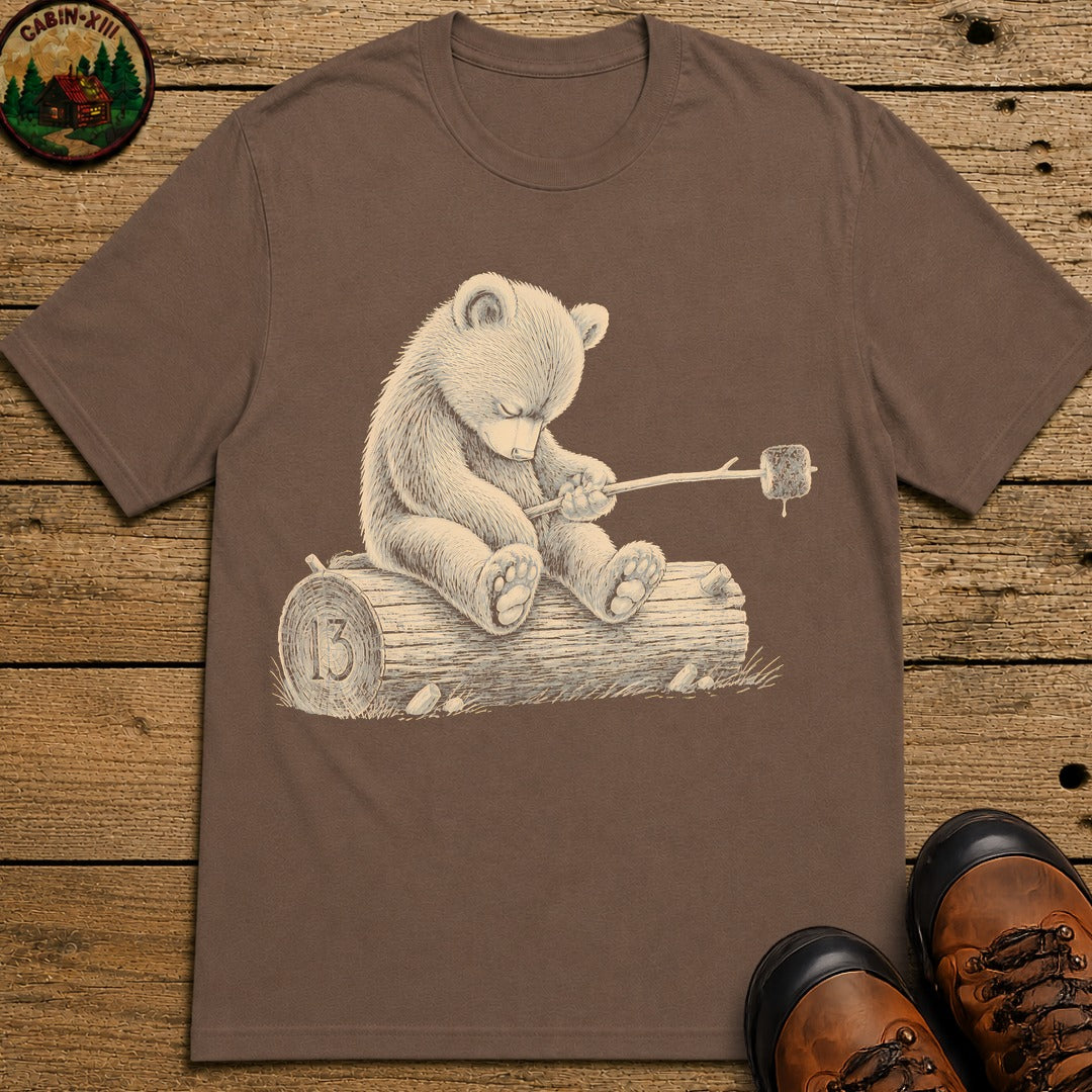Bear Cub Marshmallow T-Shirt - Espresso