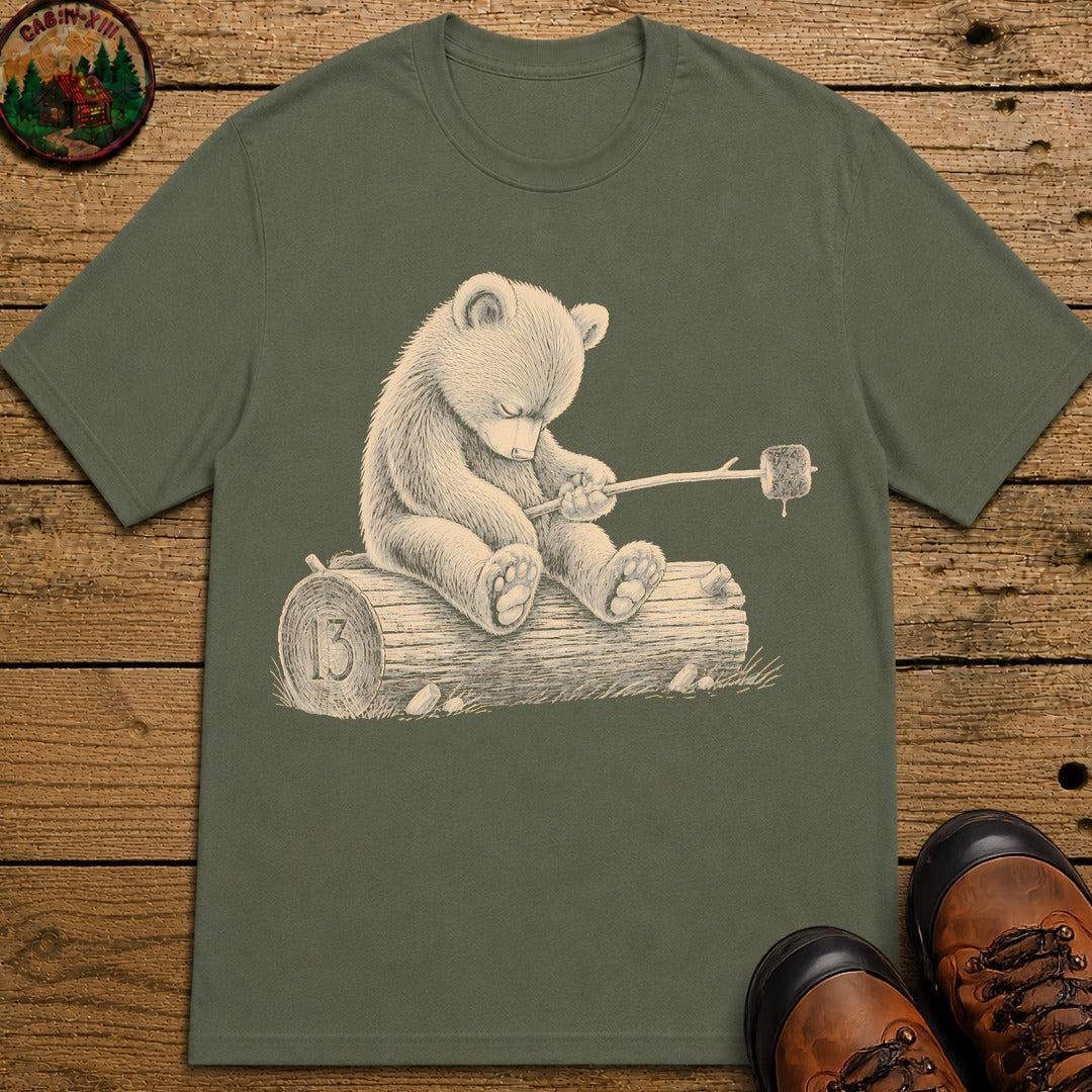 Bear Cub Marshmallow T-Shirt - Moss