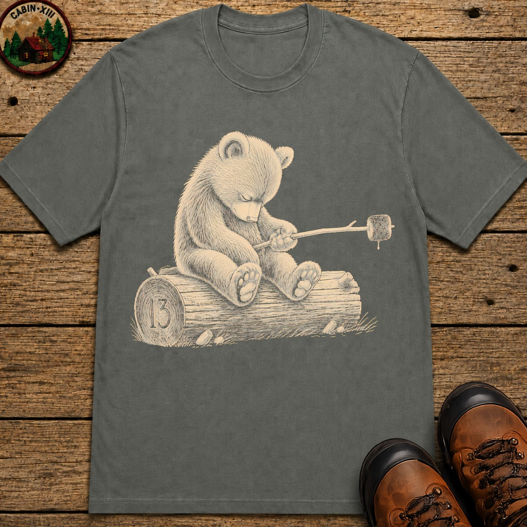 Bear Cub Marshmallow T-Shirt - Pepper
