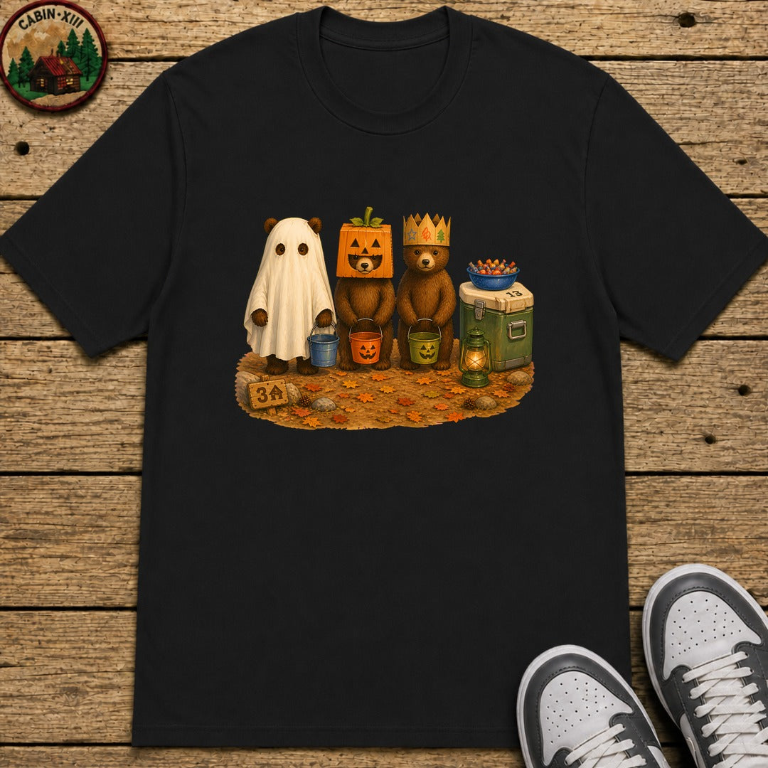 Bear Cub Trick Or Treat Halloween Kids T-Shirt - Black