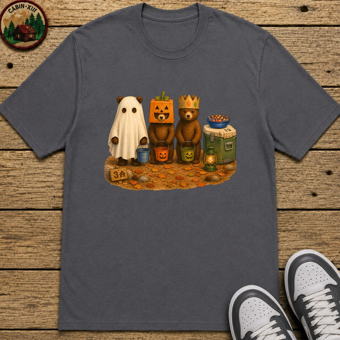 Bear Cub Trick Or Treat Halloween Kids T-Shirt - Charcoal