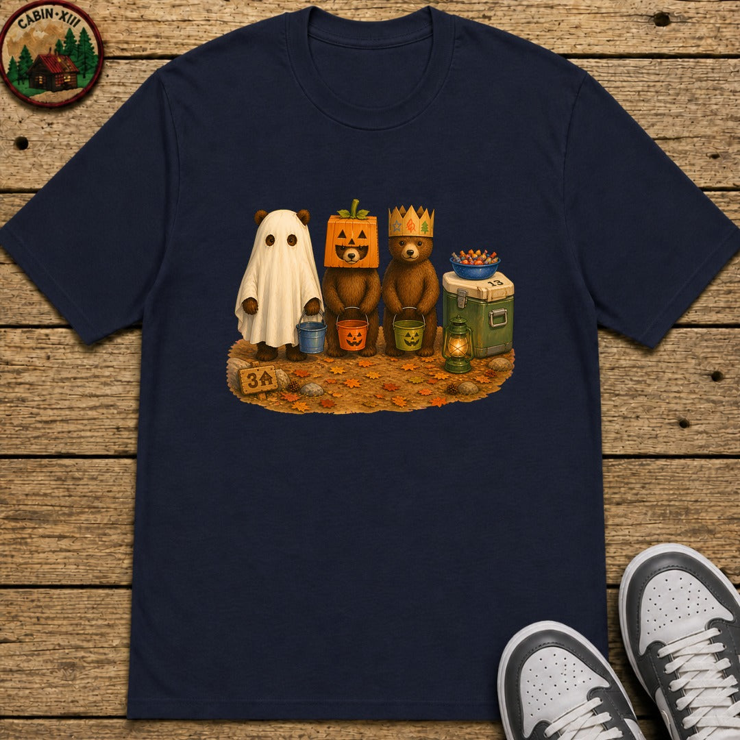 Bear Cub Trick Or Treat Halloween Kids T-Shirt - Navy